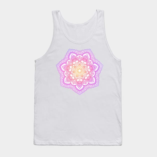 Sunset Mandala Tank Top by katielavigna